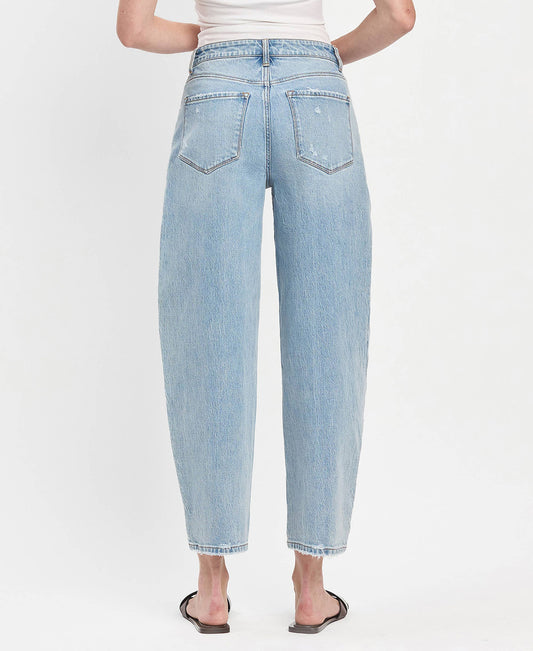 High Rise Retro Barrel Jeans
