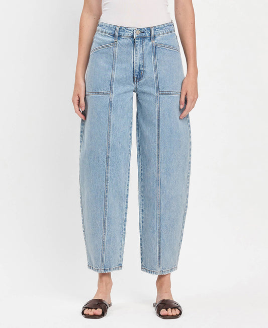 High Rise Retro Barrel Jeans