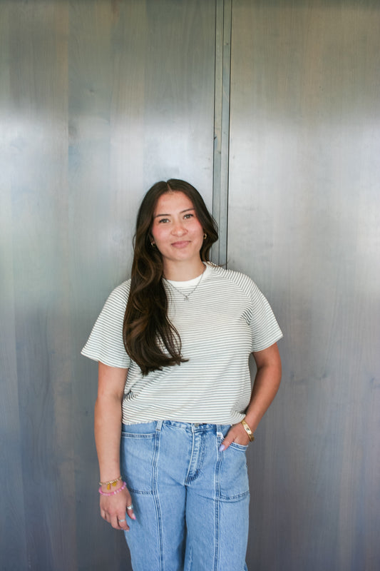 Textured Striped Everyday Tee