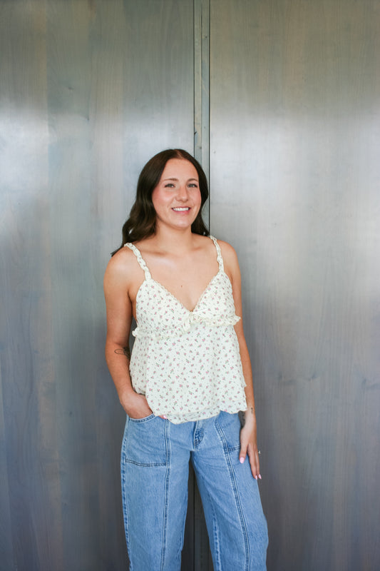 Floral Ruffle Tank